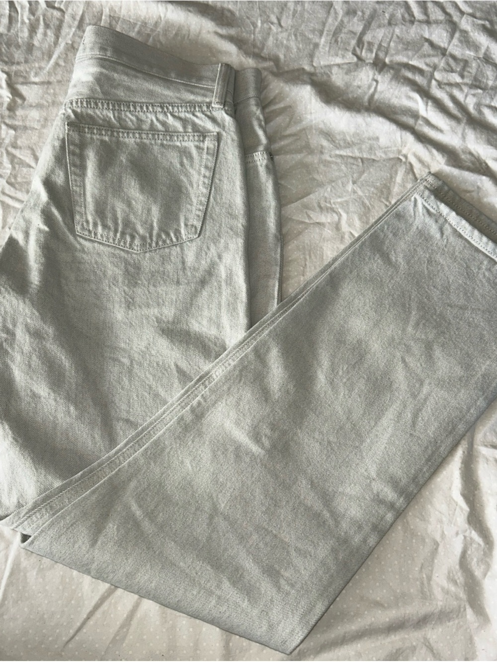 Helmut Lang Uniqlo Men's 01 Off White Denim Classic Cut Jeans Size 33x30 New